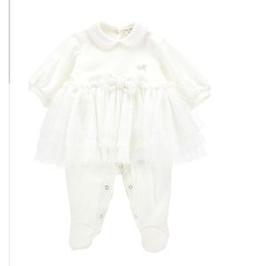 Monnalisa Princess Cotton Playsuit, Baby Girl 3M